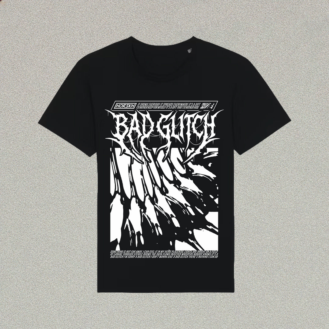 "BAD GLITCH" Front Fullprint Tee